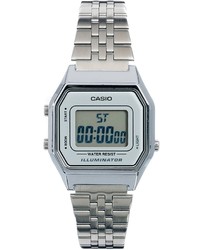 silberne Uhr von Casio