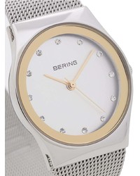 silberne Uhr von Bering