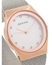 silberne Uhr von Bering