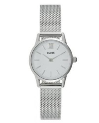 silberne Uhr von Cluse