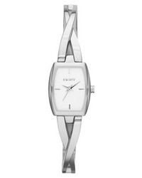 silberne Uhr von DKNY