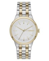 silberne Uhr von DKNY