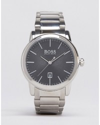 silberne Uhr von Hugo Boss