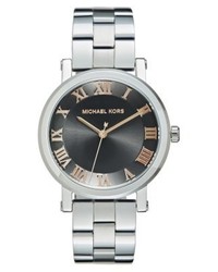 silberne Uhr von Michael Kors