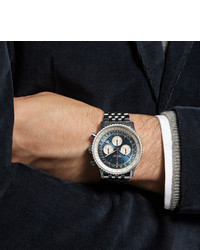 silberne Uhr von Breitling