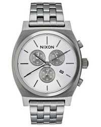 silberne Uhr von Nixon