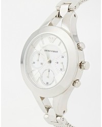 silberne Uhr von Emporio Armani