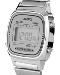 silberne Uhr von Casio