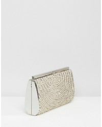 silberne Perlen Clutch von Dune