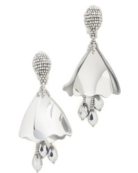 silberne Perlen Ohrringe von Oscar de la Renta