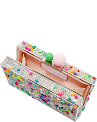 silberne verzierte Clutch von Sophia Webster