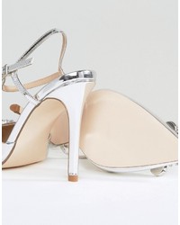 silberne verzierte Pumps von Asos