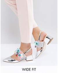 silberne verzierte Schuhe von Asos