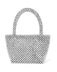 silberne verzierte Shopper Tasche