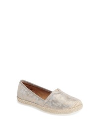 silberne Wildleder Espadrilles