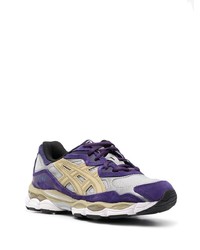 silberne Wildleder niedrige Sneakers von Asics