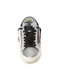 silberne Wildleder Turnschuhe von Golden Goose Deluxe Brand