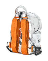 silberner bedruckter Rucksack von Heron Preston