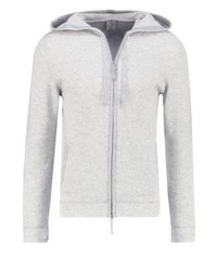 silberner Pullover mit einem Kapuze von FTC Cashmere