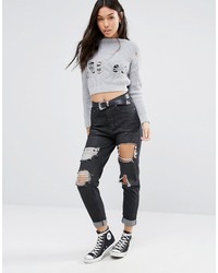 silberner Pullover von Boohoo