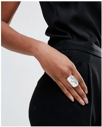 silberner Ring von NY:LON