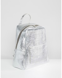 silberner Rucksack von Asos