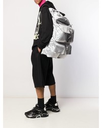 silberner Rucksack von Raf Simons