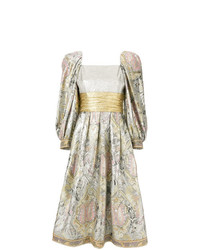 silbernes ausgestelltes Kleid von William Vintage