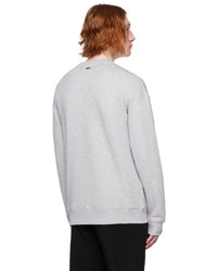 silbernes bedrucktes Sweatshirt von Lacoste