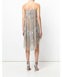 silbernes Camisole-Kleid aus Pailletten von Twin-Set