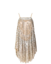 silbernes Camisole-Kleid aus Pailletten von Twin-Set
