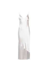 silbernes Camisole-Kleid aus Satin von Fleur Du Mal