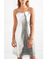 silbernes Camisole-Kleid von MM6 MAISON MARGIELA