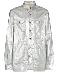 silbernes Langarmhemd von Rick Owens DRKSHDW