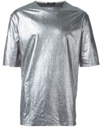 silbernes T-Shirt mit einem Rundhalsausschnitt