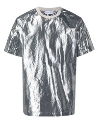 silbernes T-Shirt mit einem Rundhalsausschnitt von Christian Wijnants