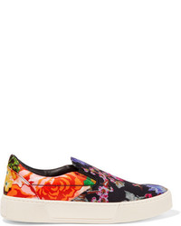 Slip-On Sneakers mit Blumenmuster