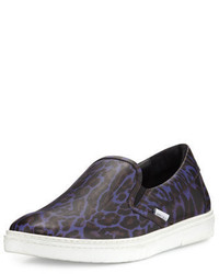 Slip-On Sneakers mit Leopardenmuster