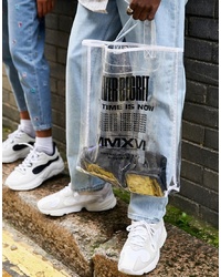 transparente bedruckte Shopper Tasche von ASOS DESIGN