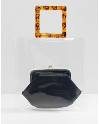 transparente Gummi Shopper Tasche von ASOS DESIGN