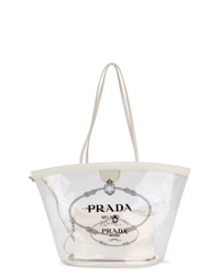 transparente Gummi Shopper Tasche von Prada