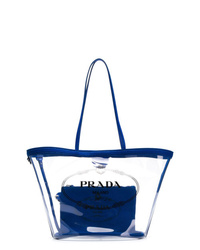 transparente Gummi Shopper Tasche von Prada