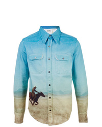 türkise bedruckte Shirtjacke von Calvin Klein 205W39nyc