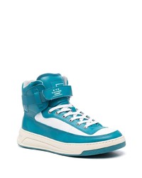 türkise hohe Sneakers aus Leder von Acne Studios