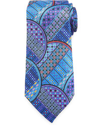 türkise Krawatte mit geometrischem Muster