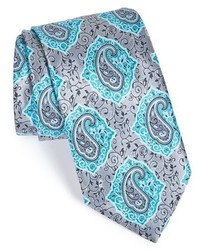 türkise Krawatte mit Paisley-Muster