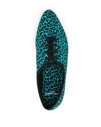 türkise niedrige Sneakers mit Leopardenmuster von Saint Laurent