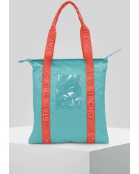 türkise Shopper Tasche aus Segeltuch von George Gina & Lucy