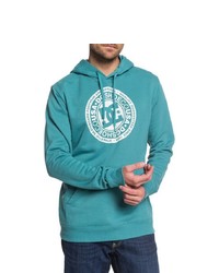 türkiser bedruckter Pullover mit einem Kapuze von DC Shoes