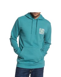 türkiser bedruckter Pullover mit einem Kapuze von DC Shoes